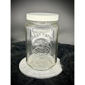 vintage Golden Harvest glass canister.
